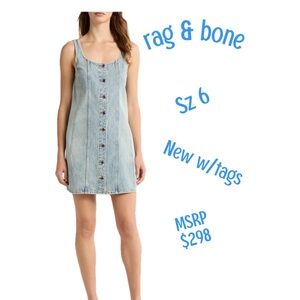 Rag & Bone Laney Denim Mini Dress NWT